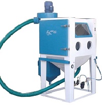 Suction Blasting Cabinet with tumble basket